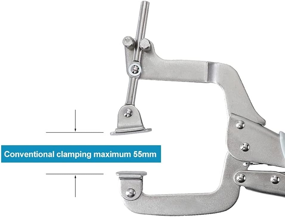 2 In 1 12inch Locking Plier Rustproof Face Clamp Multifunctional Practical Woodworking Tool Fixing C Type Vise Grip