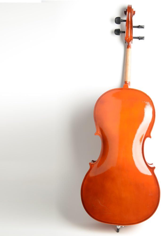 Full Size Cello Kit, Acoustic Cello Instrument for Adults,Beginners,Students,Complete Cello 4/4 Set with Portable Bag, Bow, Rosin (Retro)