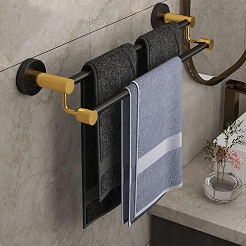 Stainless Steel Hand Towel Bar Holder Wall Mounted Bathroom Accessories Brushed Black Gold Towel Rail for Shower and Bath Durable and Stylish Design (30cm Multi)