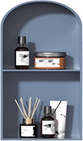 Stainless Steel Shower Niche, One-Piece Recessed Storage Shelf for Shampoo Toiletries, Home Improvement Shower Storage Stand, Easy Installation,Blue,62x28x15cm