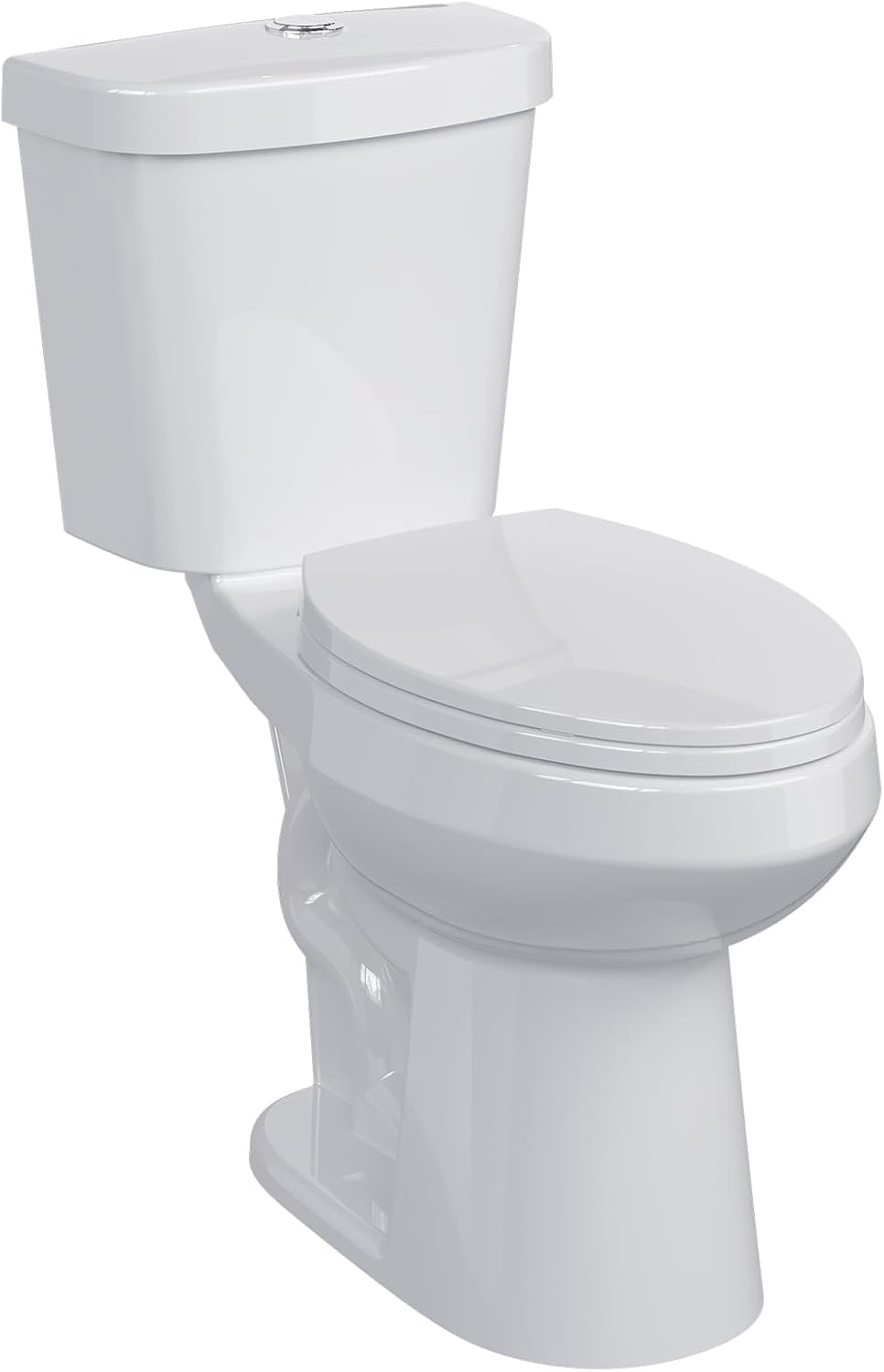 Two Piece Toilets Elongated, 19' ADA Comfort Height Toilet for Bathroom, 1.28 GPF Powerful Flush, 12 Inch Rough In