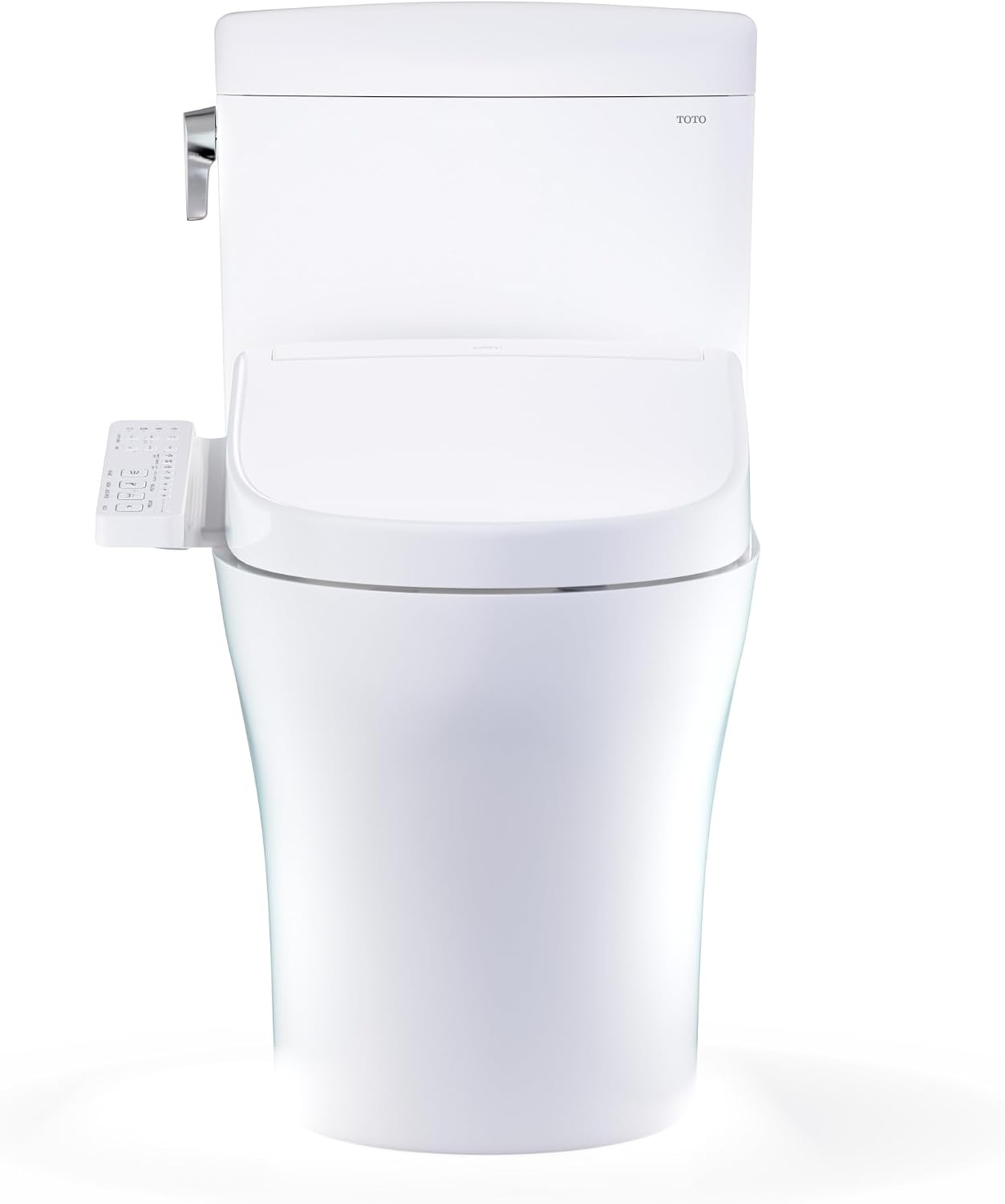 TOTO® WASHLET®+ Aquia IV® Cube Two-Piece Elongated Dual Flush 1.28 and 0.9 GPF Toilet with S2 Bidet Seat, Cotton White - MW4363346CEMFGN#01