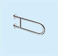 Toilet Frame Bathroom Toilet Grab Handles U-Shaped 24-Inch Grab Bars for Toilet and Bathrooms, Support Polished Chrome Safety Support Rail for Showers
