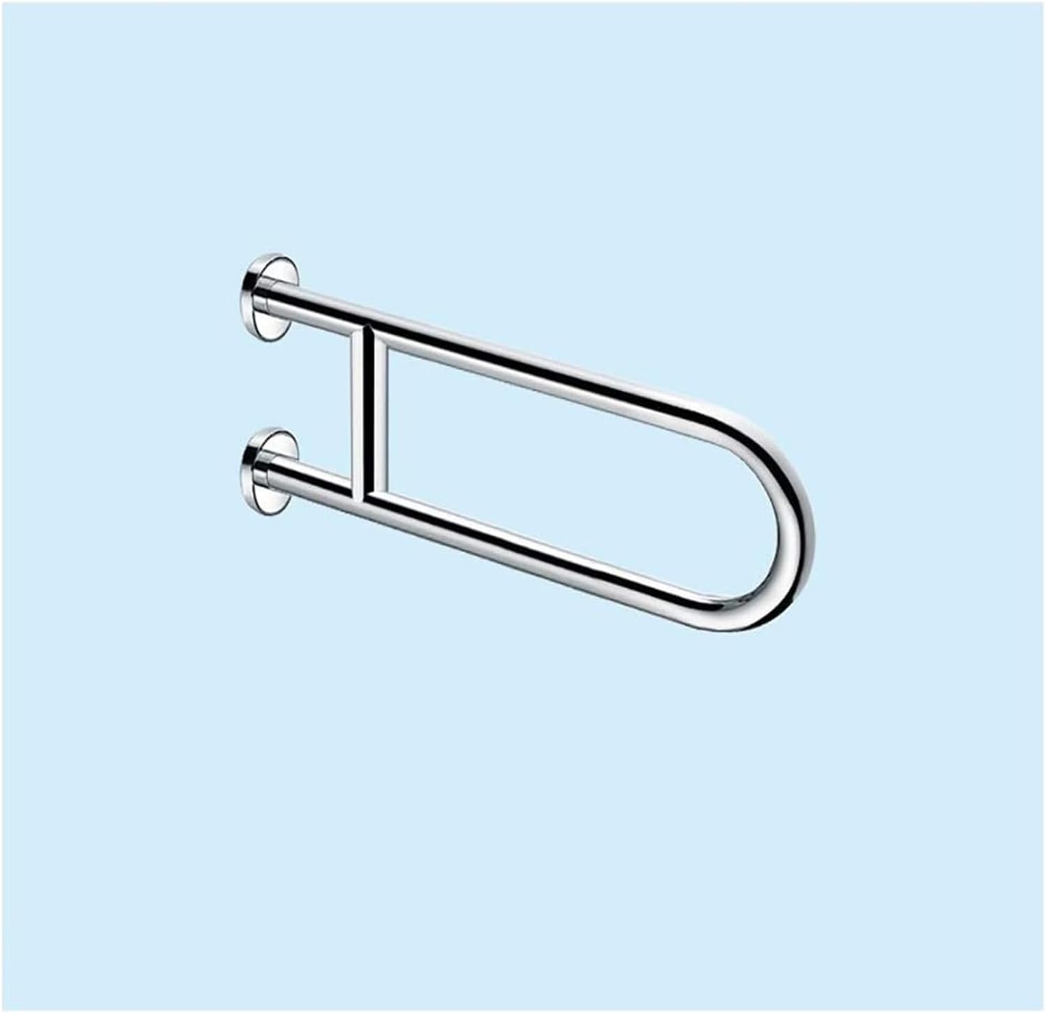 Toilet Frame Bathroom Toilet Grab Handles U-Shaped 24-Inch Grab Bars for Toilet and Bathrooms, Support Polished Chrome Safety Support Rail for Showers