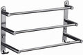 Stainless Steel Wall-Mounted Bathroom Towel Rack 3-Layer Brushed Hotel Towel Bar Rail Shelf Storage Holder (Size : 30cm)