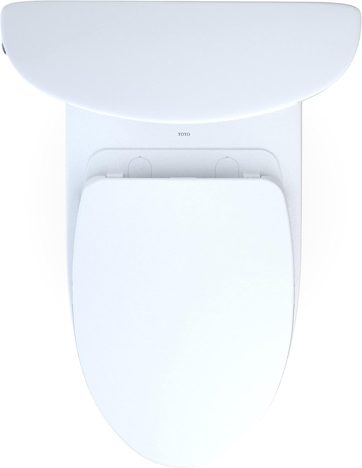 TOTO® Aquia IV® Arc Two-Piece Elongated Dual Flush 1.28 and 0.9 GPF Universal Height Toilet with CEFIONTECT®, WASHLET®+ Ready, Cotton White - MS448124CEMFGN#01