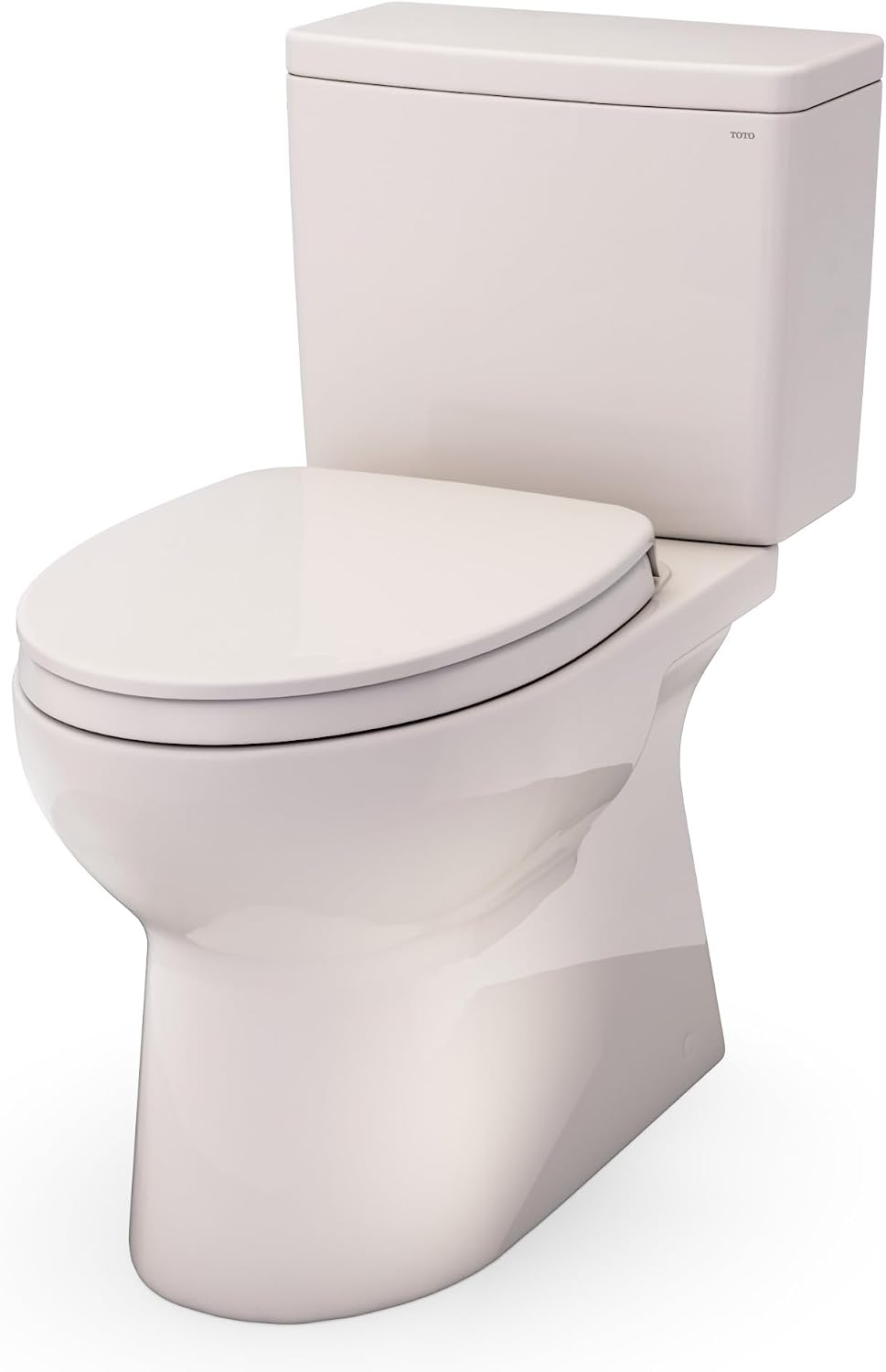 TOTO® Glaston™ Two-Piece Elongated 1.28 GPF WASHLET®+ and Auto Flush Ready Universal Height Toilet with CEFIONTECT® and SS124 SoftClose® Seat, Bone - MS472124CEFG#03