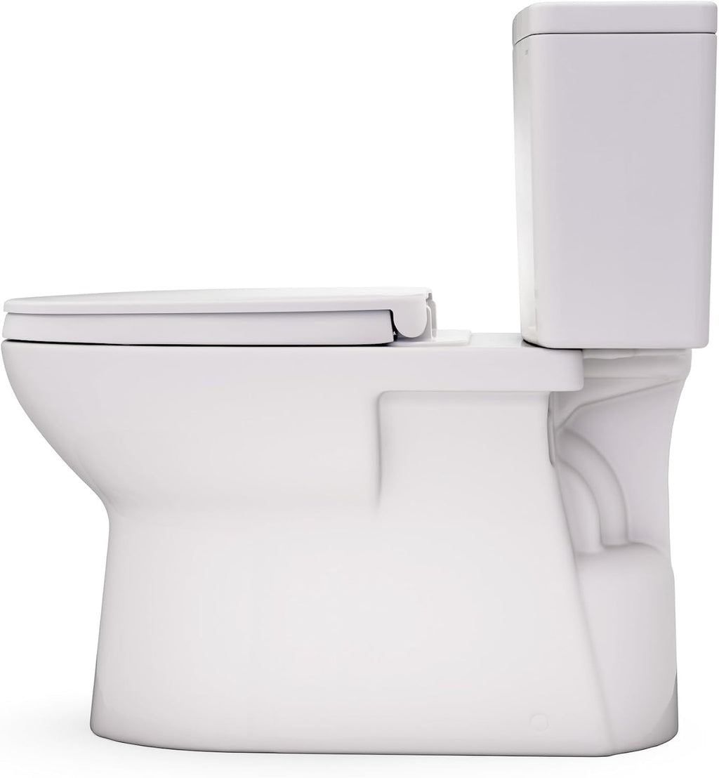 TOTO® Glaston™ Two-Piece Elongated 1.28 GPF WASHLET®+ and Auto Flush Ready Universal Height Toilet with CEFIONTECT® and SS124 SoftClose® Seat, Sedona Beige - MS472124CEFG#12