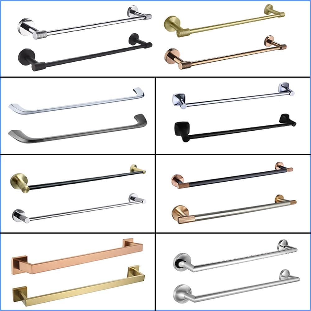 Towel Rack Towel Hanger Bath Towel Holder Wall Hanging Towel Bars Stainless Steel Bathroom Shelf Kitchen Cloth Rack,RGold and Black B