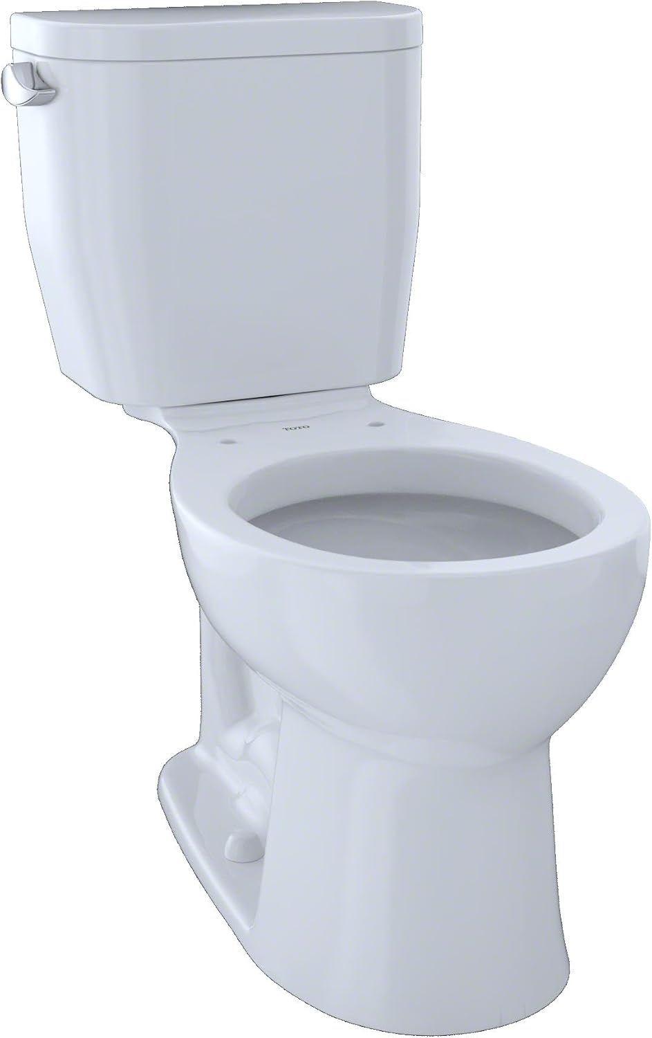 TOTO Entrada Two-Piece Round 1.28 GPF Universal Height Toilet, Cotton White - CST243EF#01