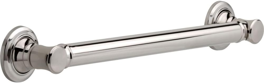 Delta Faucet 41618-PN Wall Mounted 18' ADA Decorative Bath Safety Grab Bar in Polished Nickel