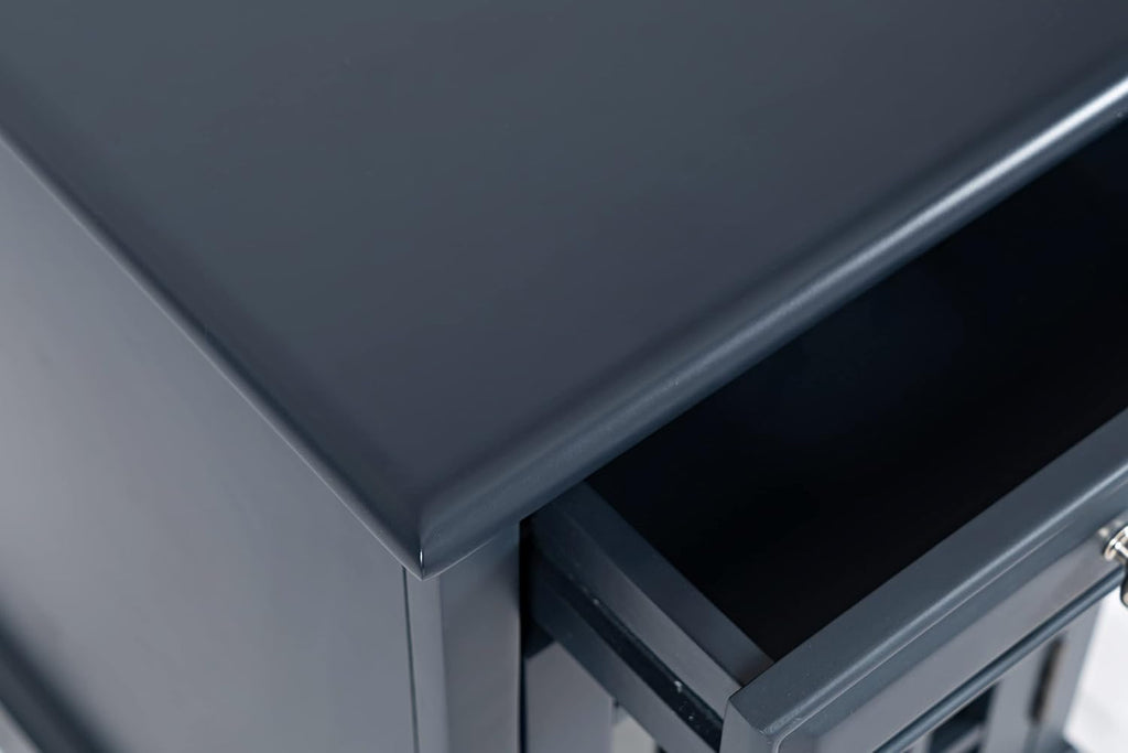 Jofran Craftsman End USB Charging Station Table, 16' Wx22 Dx25 H, Navy