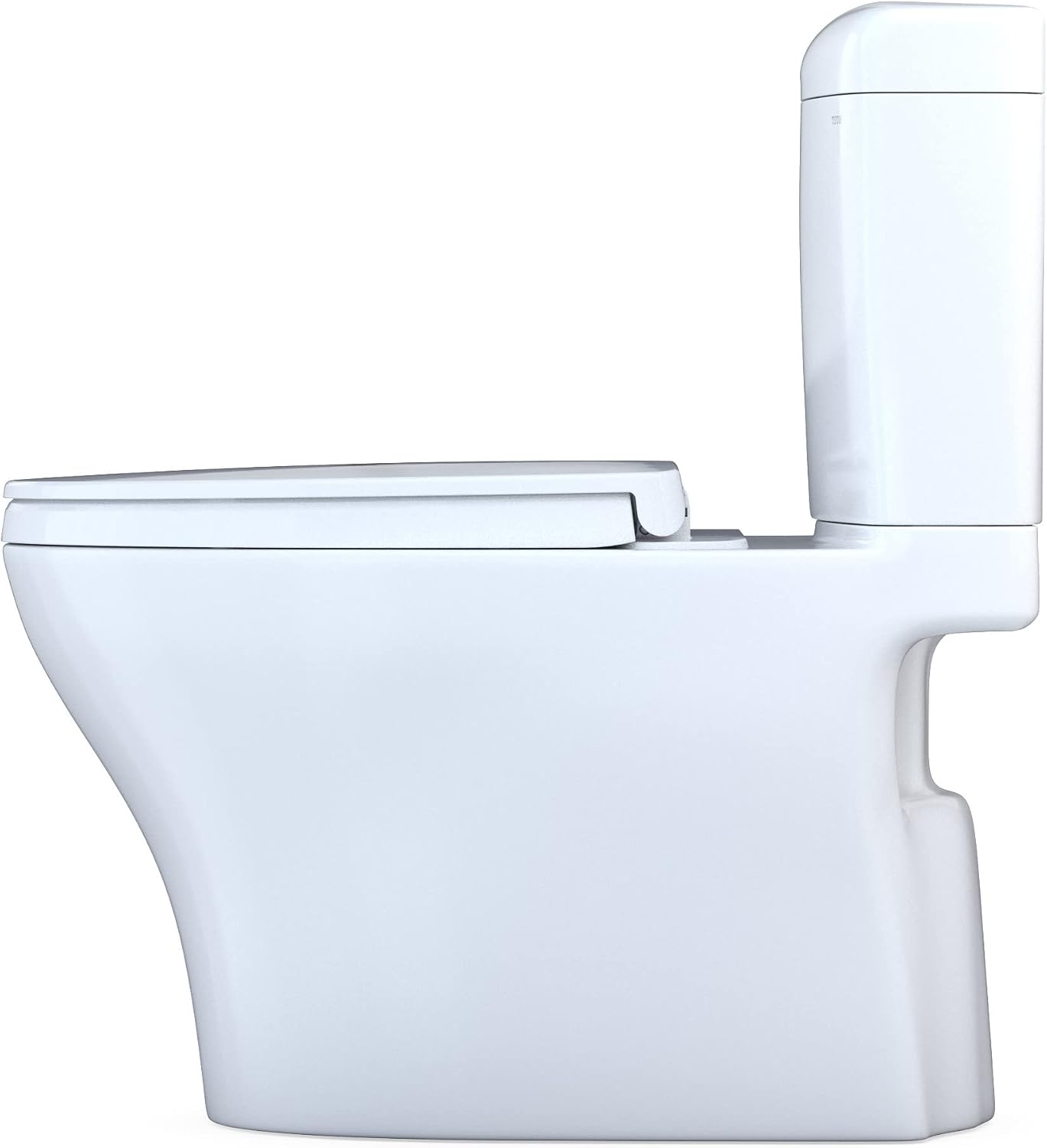 TOTO® Aquia IV® Cube Two-Piece Elongated Dual Flush 1.28 and 0.9 GPF Universal Height Toilet with CEFIONTECT®, WASHLET®+ Ready, Cotton White - MS436124CEMFGN#01