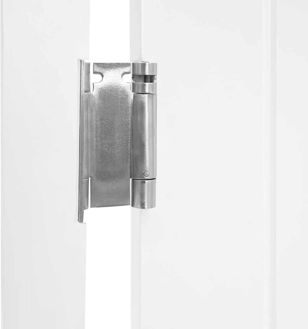 Cafe Swinging Doors,Wood Interior Saloon Half Partition Swing Door with 3 Hinges for House Kitchen Shop Entrance Pub Porch(24.02 * 35.83in-White)