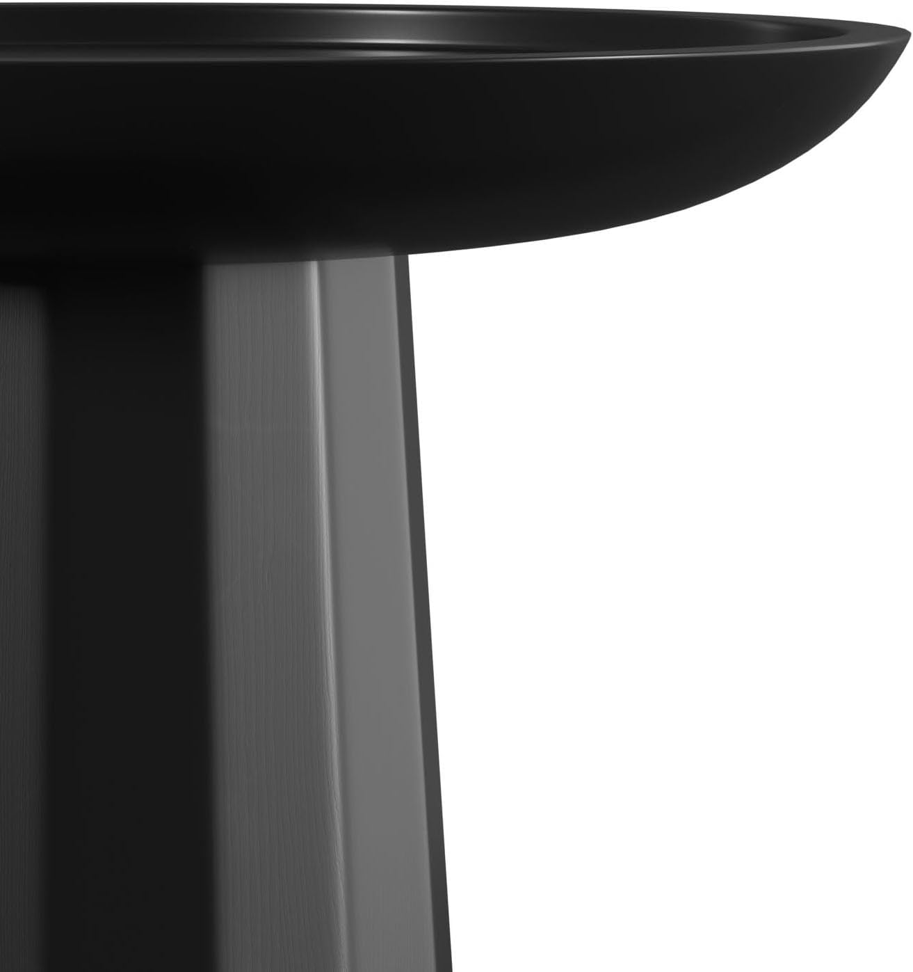 SIMPLIHOME Dayton End Table - 13 inch Wide Solid Mango Wood Round Accent Table in Black, Handcrafted Contemporary Nightstand or Lamp Stand for Living Room or Bedroom with Textured Finish, Assembled