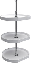 REV-A-SHELF Polymer D-Shaped 3-Shelf Lazy Susans for 38' H Corner Wall Cabinets