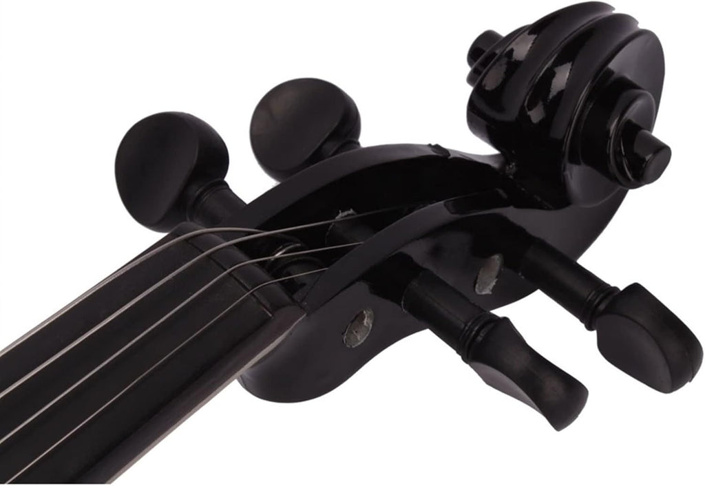 TSTS 4/4 Full Size Acoustic Violin Fiddle Black with Case Bow Basswood Wood Stringed Musical Instruments Adults Violins (Color : 02)