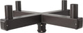 90° Quad Bullhorn Tenon Adapter for 4 Light Fixtures with 2 3/8' Slip Fitter, Bullhorn Bracket with 4 Arms Mounting for LED Parking Lot Light, Outdoor Shoebox Street Lighting, Dark Bronze