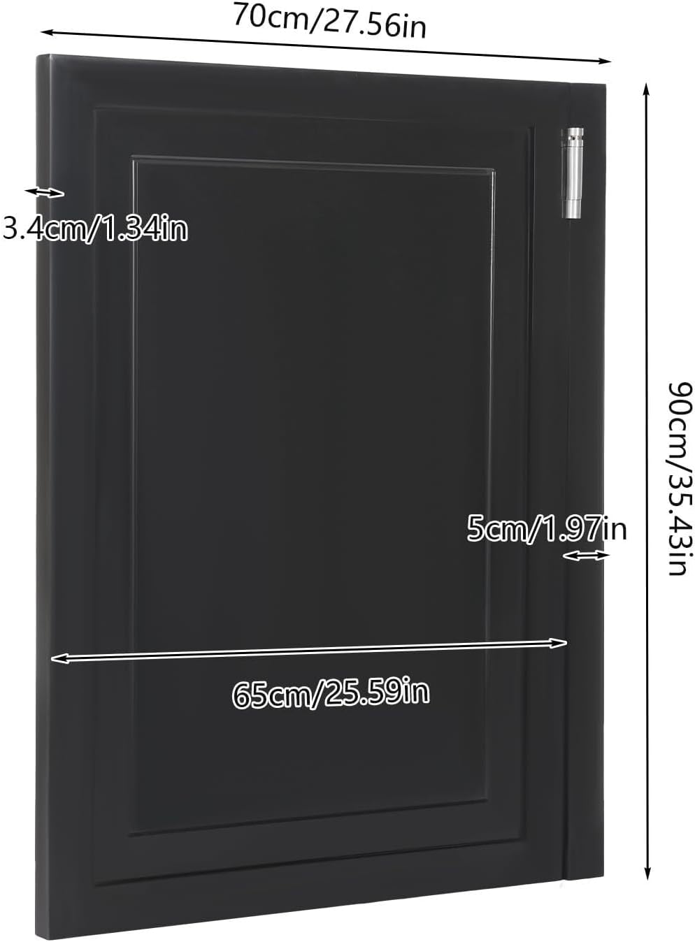 Cafe Swinging Doors,Wood Interior Saloon Half Partition Swing Door with 3 Hinges for House Kitchen Shop Entrance Pub Porch(27.6x35.4in-Black)