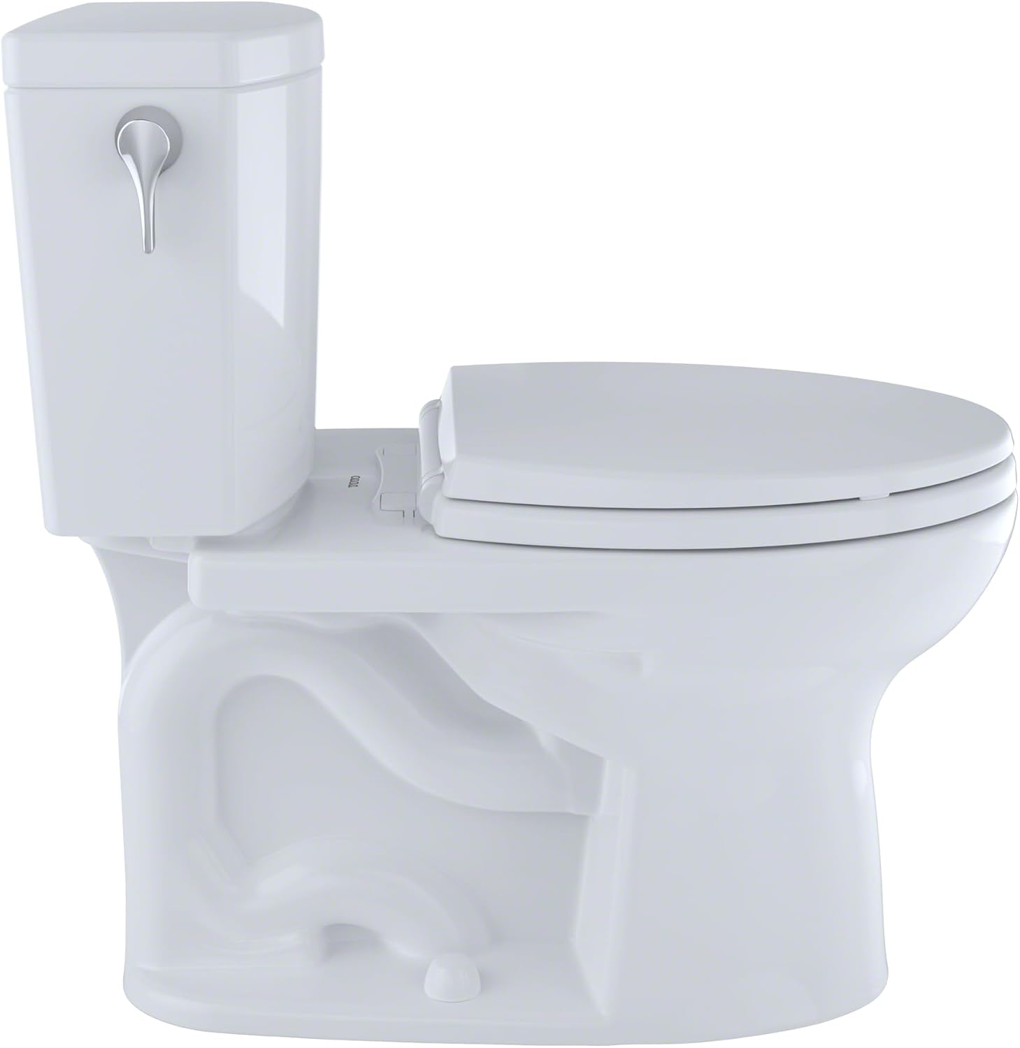 TOTO Drake II 1G Two-Piece Elongated 1.0 GPF Universal Height Toilet with CEFIONTECT, Cotton White - CST454CUFG#01