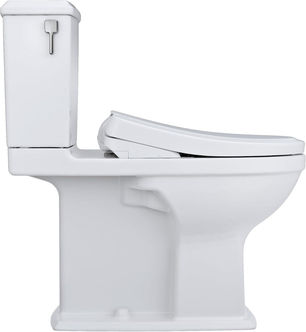 TOTO® WASHLET®+ Connelly® Two-Piece Elongated Dual Flush 1.28 and 0.9 GPF Toilet and Classic WASHLET S7 Contemporary Bidet Seat with Auto Flush, Cotton White - MW4944724CEMFGA#01