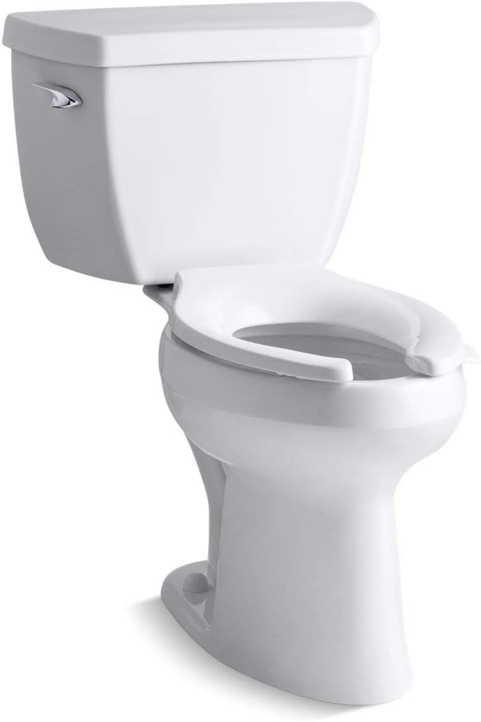 Kohler 3519-T-0 Highline Classic Comfort Height Two-piece elongated chair height toilet with tank cover locks