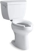 Kohler 3519-T-0 Highline Classic Comfort Height Two-piece elongated chair height toilet with tank cover locks