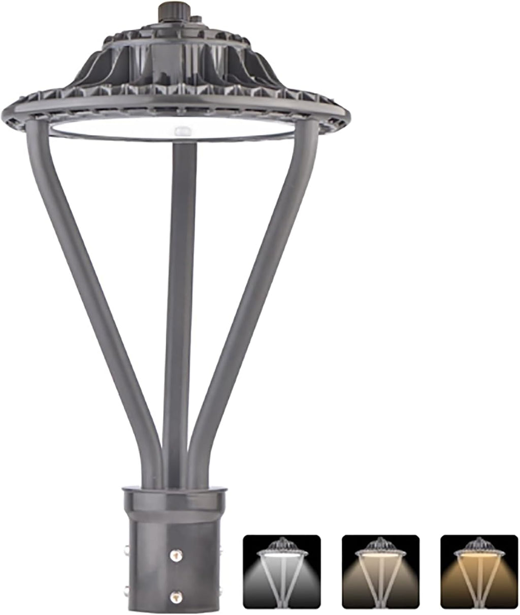 LED Post Top Pole Light,30W/50W/75W LED Post Top Light,DW 5000K,ETL DLC Listed,3000K 4000K 5000K 3CCT Tunable,IP65 Waterproof Fixtures for Garden Yard Pathway Street Lighting (Bronze)