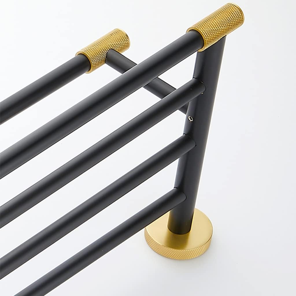 Towel Rail for Bathroom Bathroom Light Hand Towel Holder All Copper Towel Rail Bathroom All Copper Black and Gold Towel Bar/Towel Rack/a (Color : Towel Rack, Size : A)