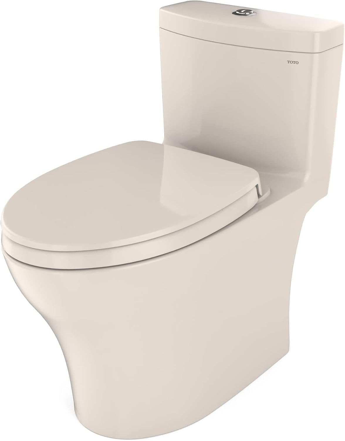 TOTO® Aquia® IV One-Piece Elongated Dual Flush 1.28 and 0.9 GPF Universal Height, WASHLET®+ Ready Toilet with CEFIONTECT®, Sedona Beige- MS646124CEMFGN#12