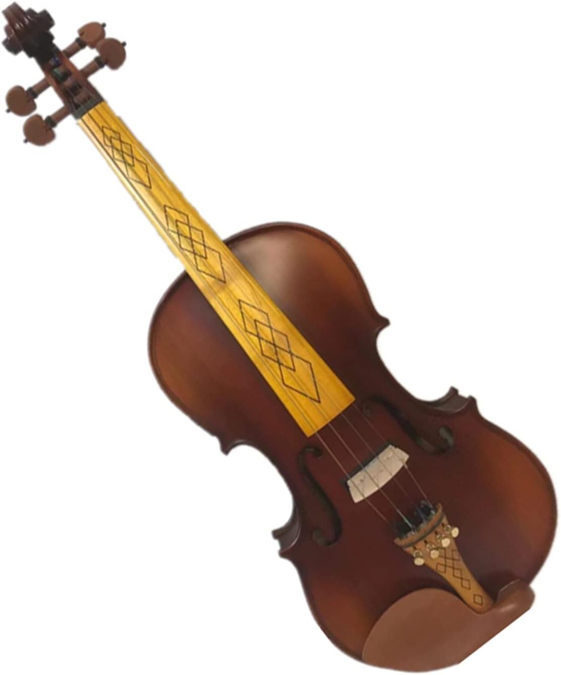 TSTS Brown Colors Solid Wood European Spruce Panel 4/4 Electric Acoustic Violin Musical Instrument Adults Violins