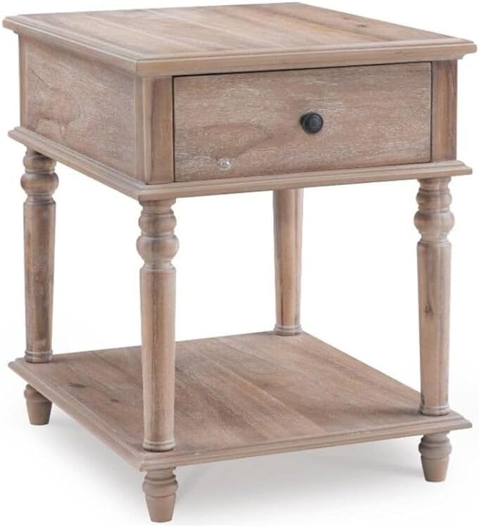 Powell Mcghie Side Table with Natural Finish D1261A19N