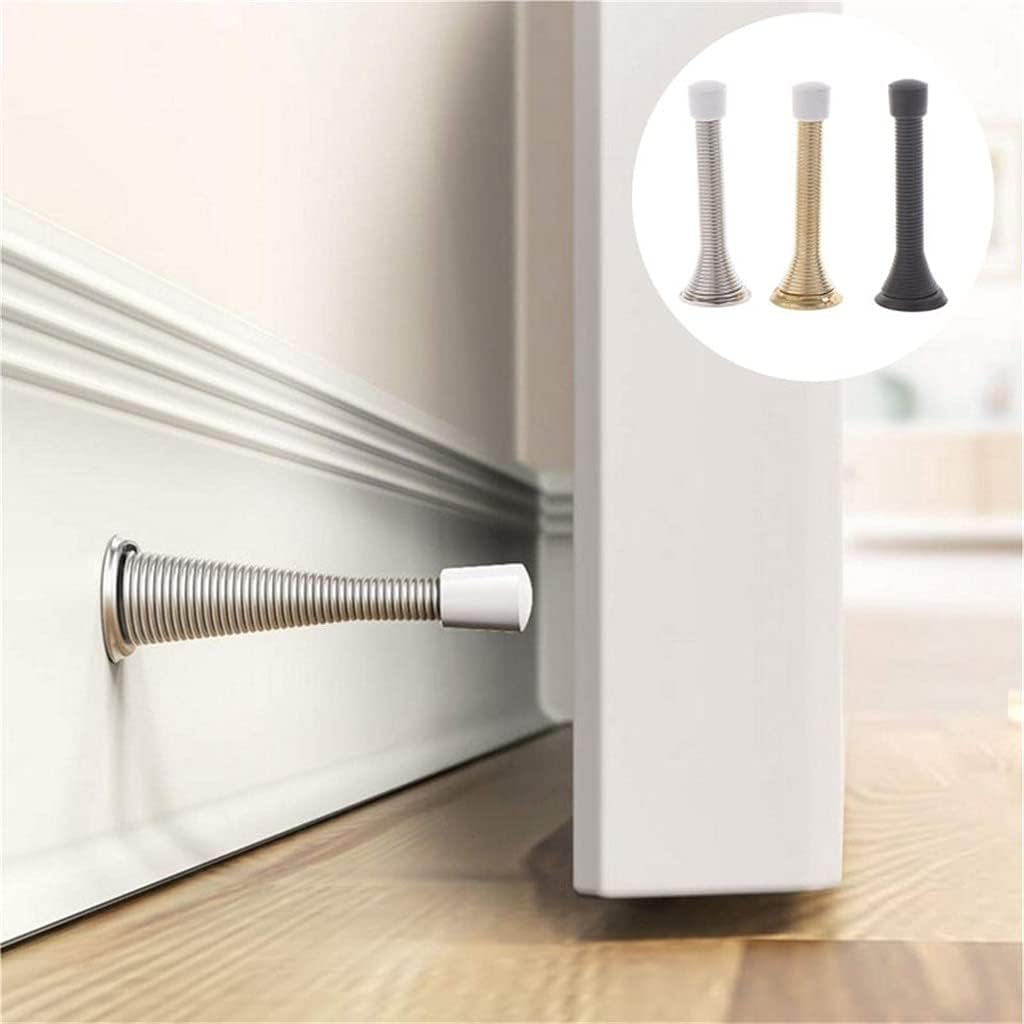 Spring Door Stopper Door Stop Wall Decorative Door Stopper Protect Doors & Wall Household Door Stopper (Color : Gris)