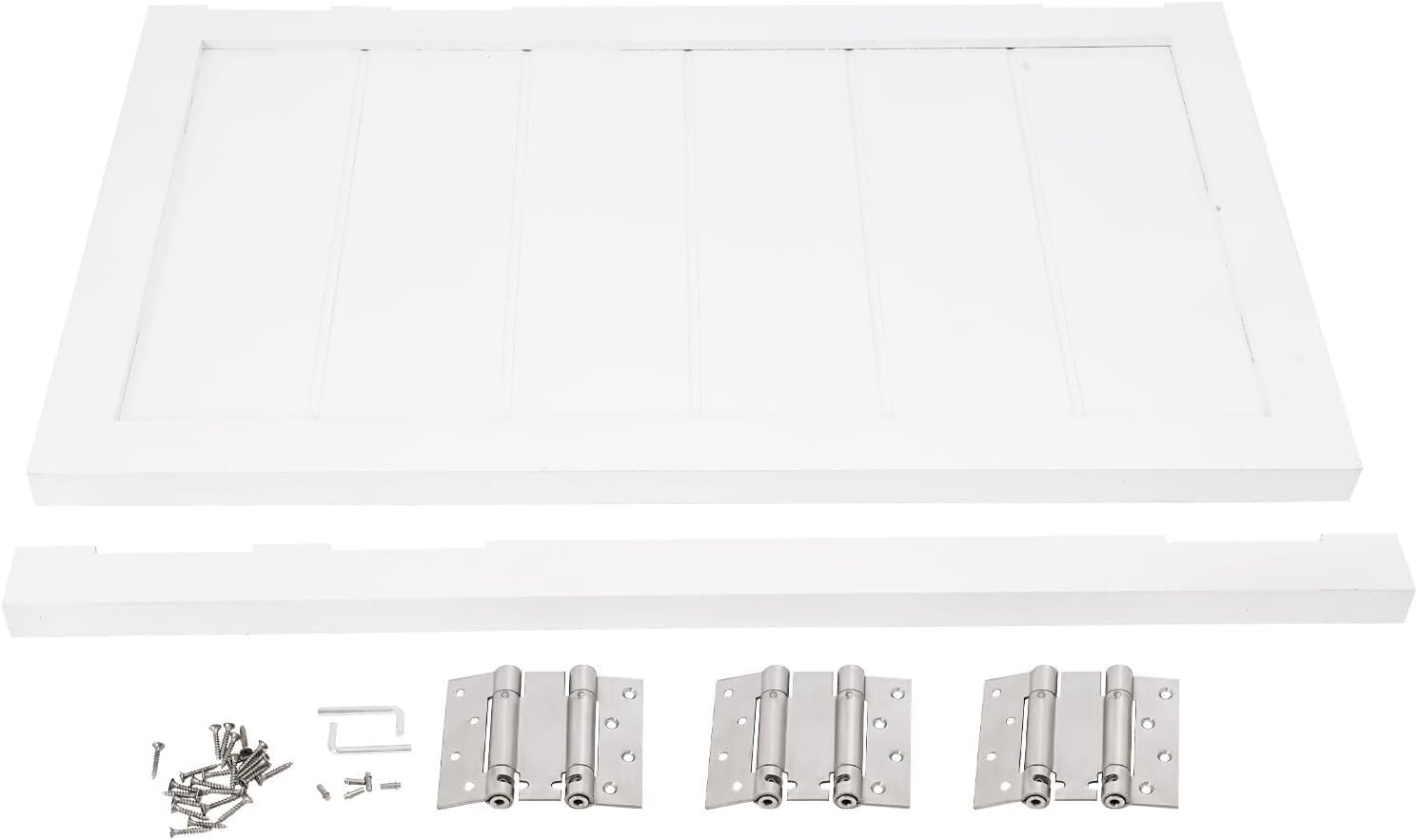 Swinging Cafe Door,Pine Wood Saloon Door Includes Hinges, Single Half Doors for Kitchen Shop Entrance Partition Pub(White,23.6x35.4in)