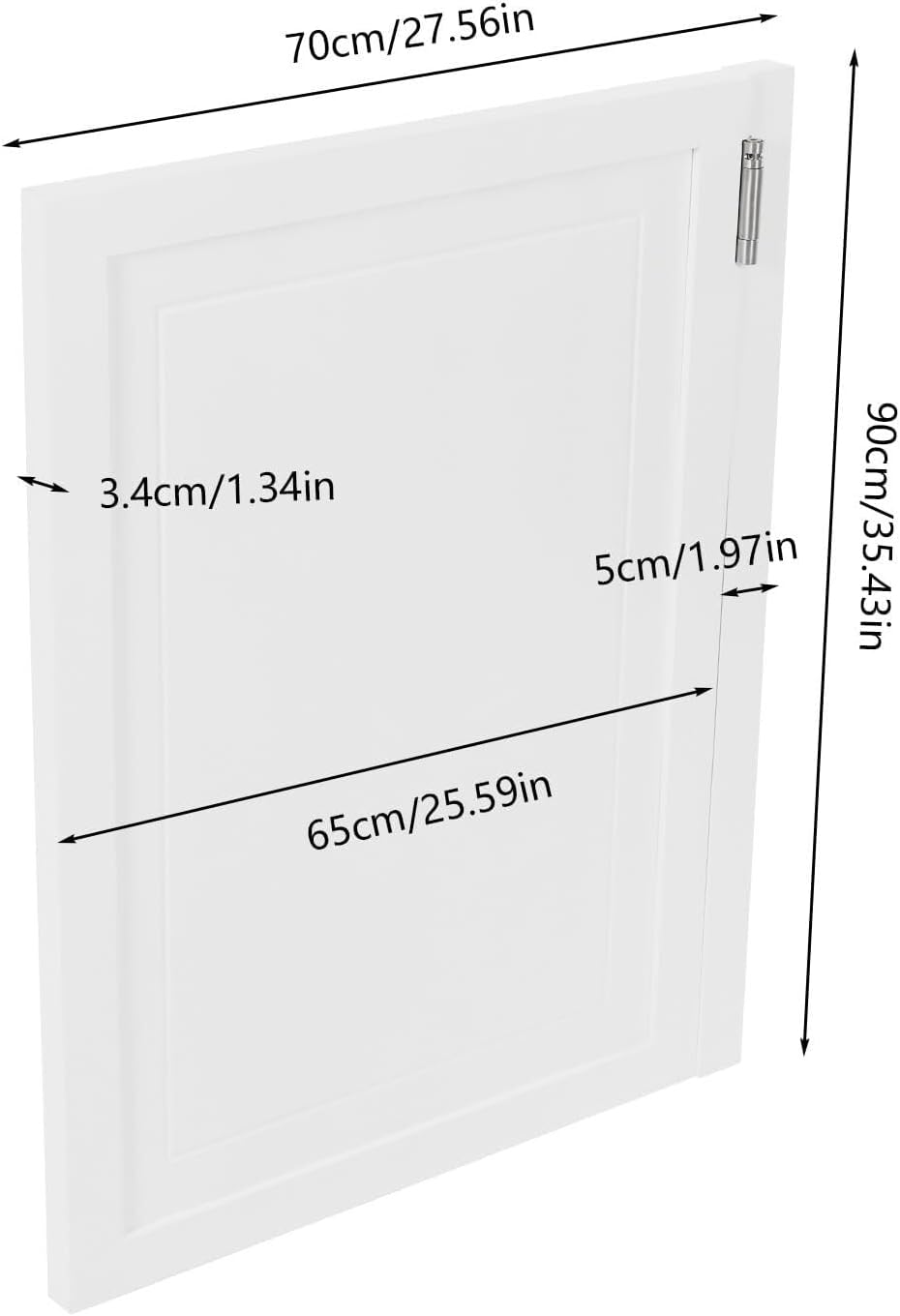 Cafe Swinging Doors,Wood Interior Saloon Half Partition Swing Door with 3 Hinges for House Kitchen Shop Entrance Pub Porch(27.6x35.4in-White)