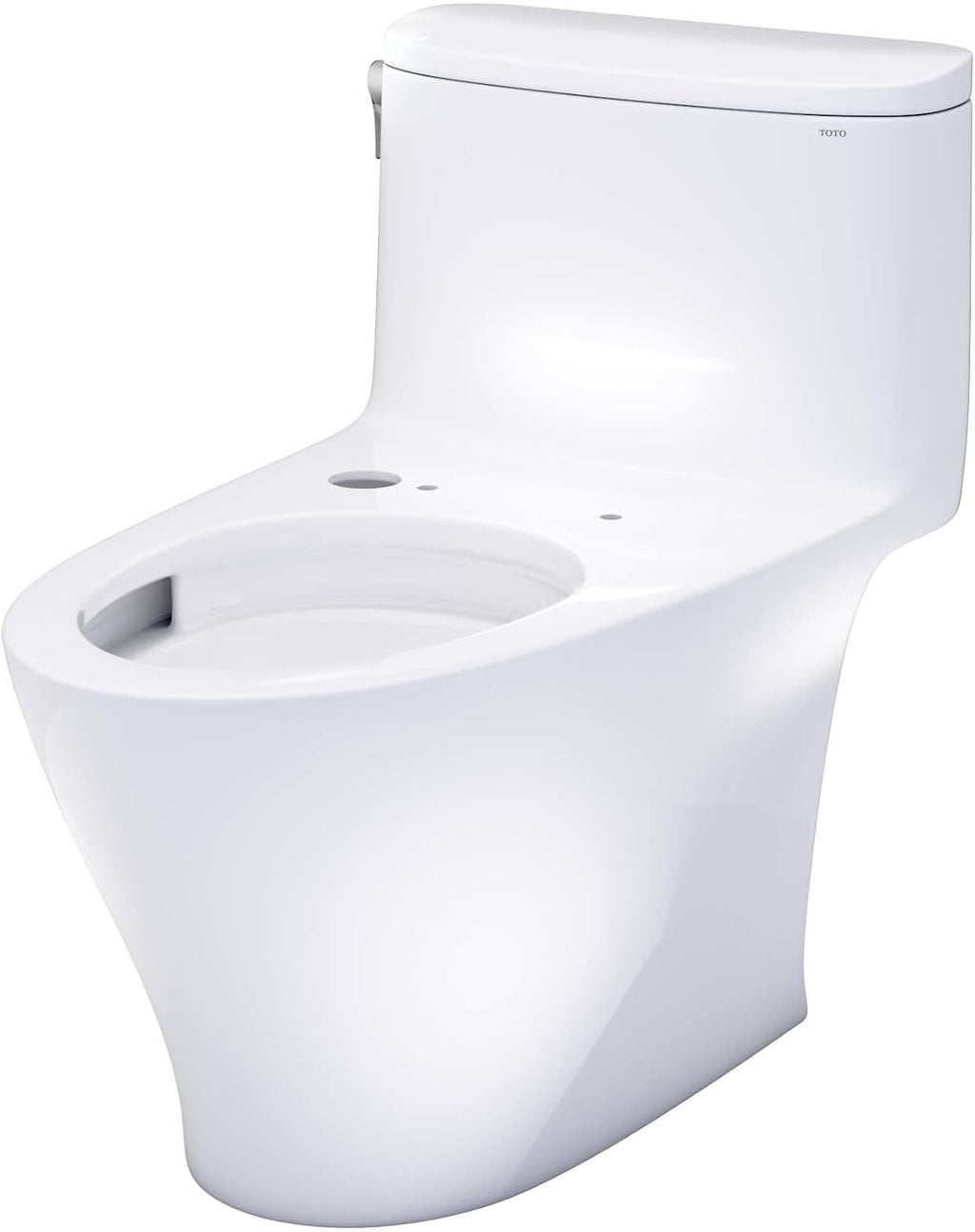TOTO TCST642CUFGAT4001 Nexus 1.0 GPF One Piece Elongated Chair Height Toilet with Tornado Flush Technology - Less Seat Cotton White