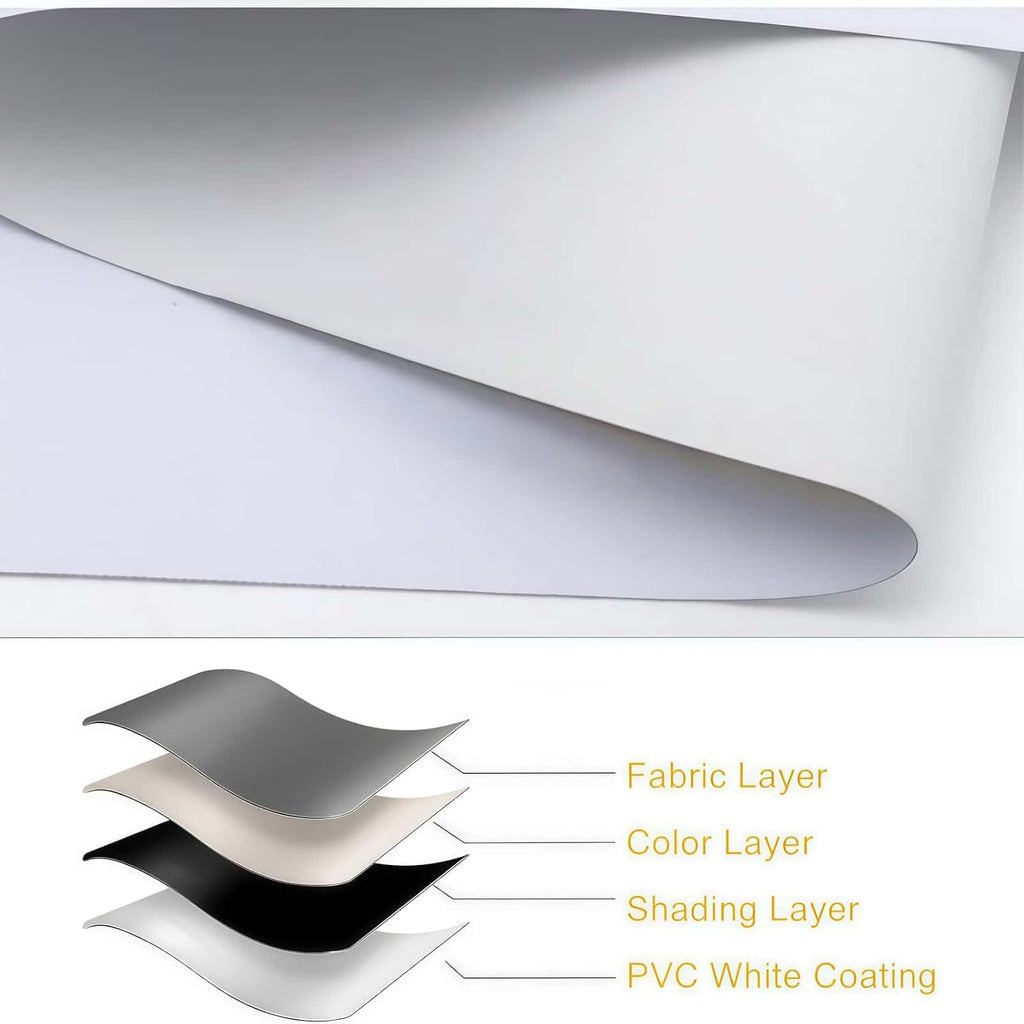 Cordless Roller Shades Room Darkening with Spring System Rolled Up Shades Blackout Blinds Door Windows Blinds for Home and Office UV Protection Window Blind.White.43 W x 104' H