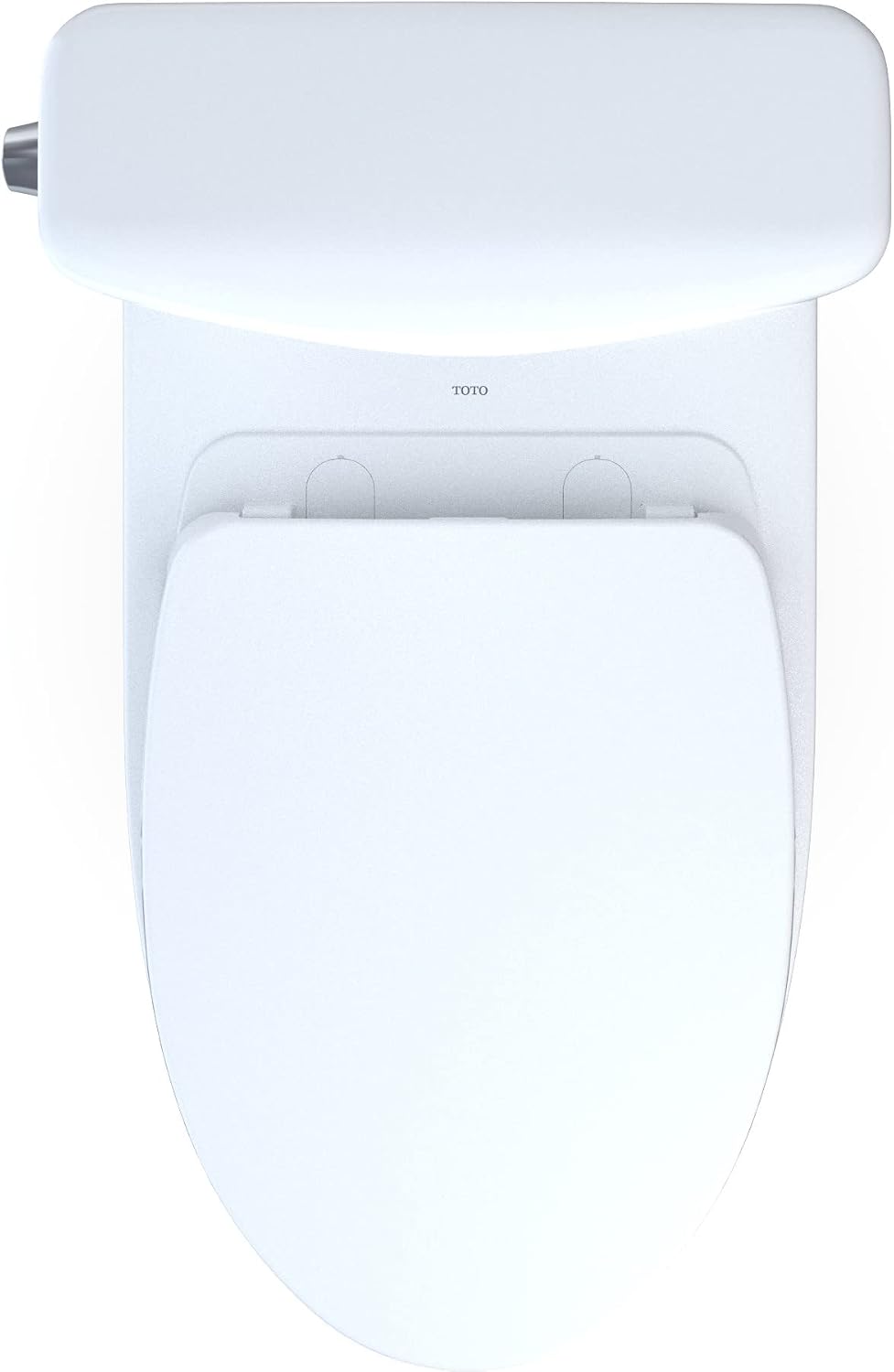 TOTO® Aquia IV® Cube Two-Piece Elongated Dual Flush 1.28 and 0.9 GPF Universal Height Toilet with CEFIONTECT®, WASHLET®+ Ready, Cotton White - MS436124CEMFGN#01