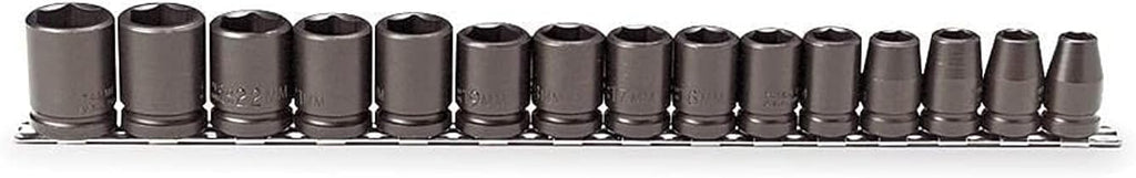 Stanley Proto J74204 15 Piece 6 Point 1/2' Drive Metric Impact Socket Set