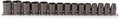 Stanley Proto J74204 15 Piece 6 Point 1/2' Drive Metric Impact Socket Set