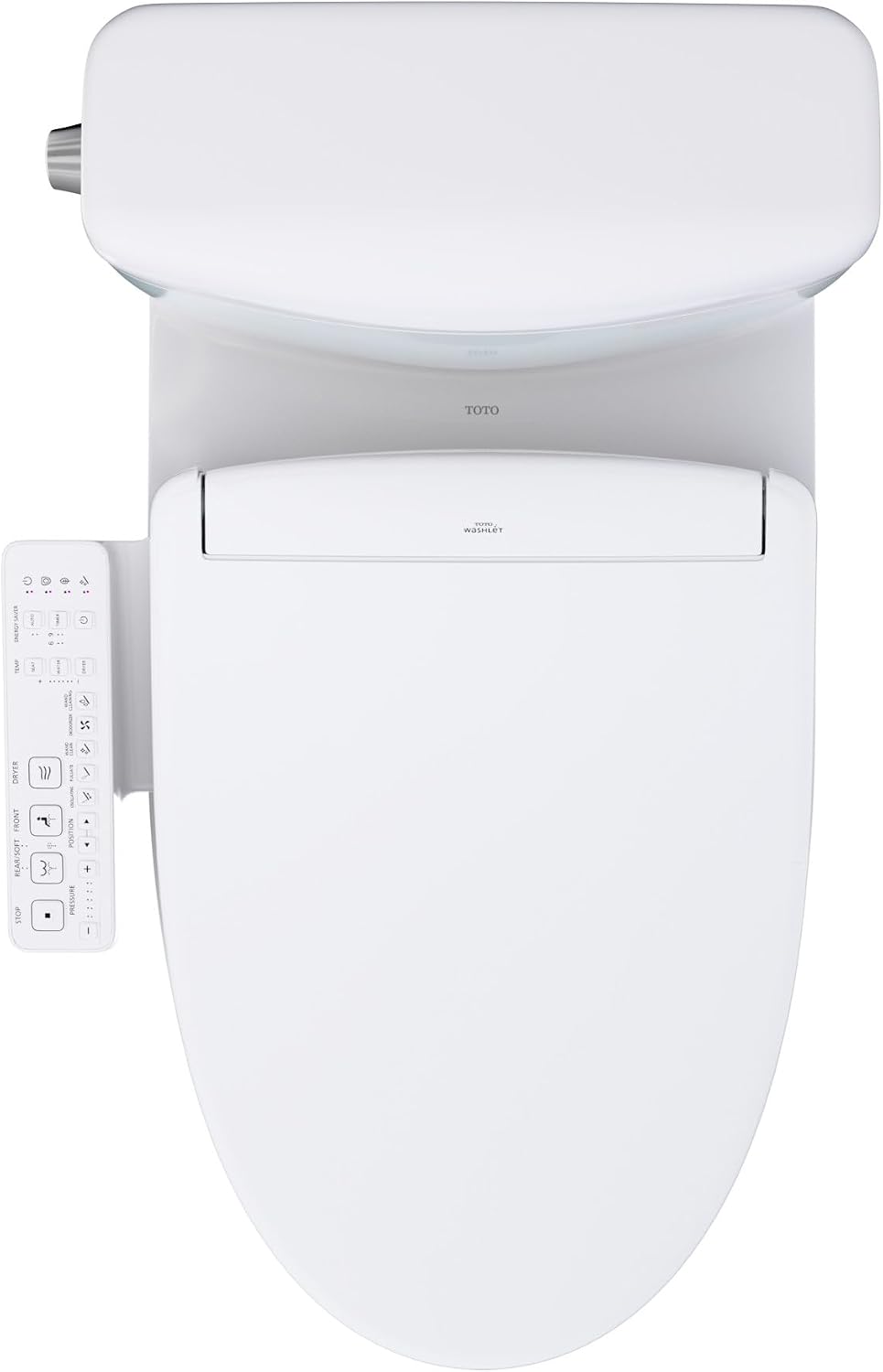 TOTO® WASHLET®+ Aquia IV® Cube Two-Piece Elongated Dual Flush 1.28 and 0.9 GPF Toilet with S2 Bidet Seat, Cotton White - MW4363346CEMFGN#01