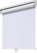Cordless Roller Shades Room Darkening with Spring System Rolled Up Shades Blackout Blinds Door Windows Blinds for Home and Office UV Protection Window Blind.White.43 W x 104' H