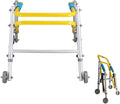 Gait Trainer, Folding Children's Walker Four-Wheeled Standing Training Walker Disability Fracture Rehabilitation Exercise Trolley, One Color-65 74cm