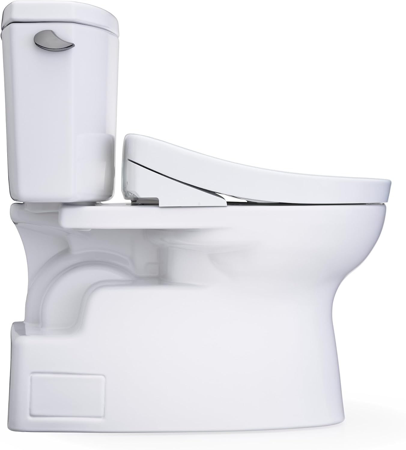 TOTO® WASHLET+® Vespin® II Two-Piece Elongated 1.28 GPF Toilet and WASHLET+® S5 Bidet Seat, Cotton White - MW4743446CEFG#01