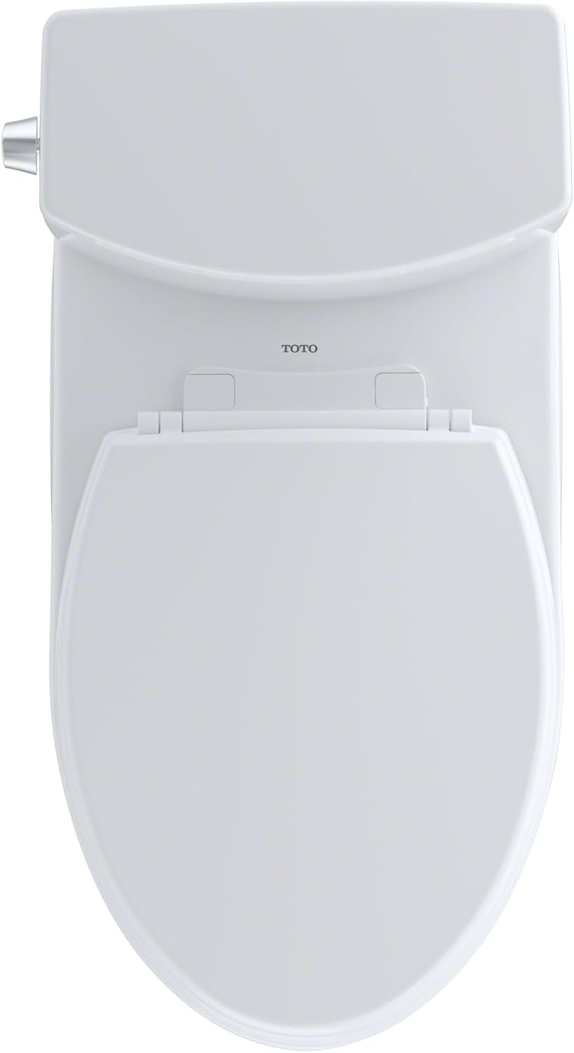 TOTO Drake II 1G Two-Piece Elongated 1.0 GPF Universal Height Toilet with CEFIONTECT, Cotton White - CST454CUFG#01