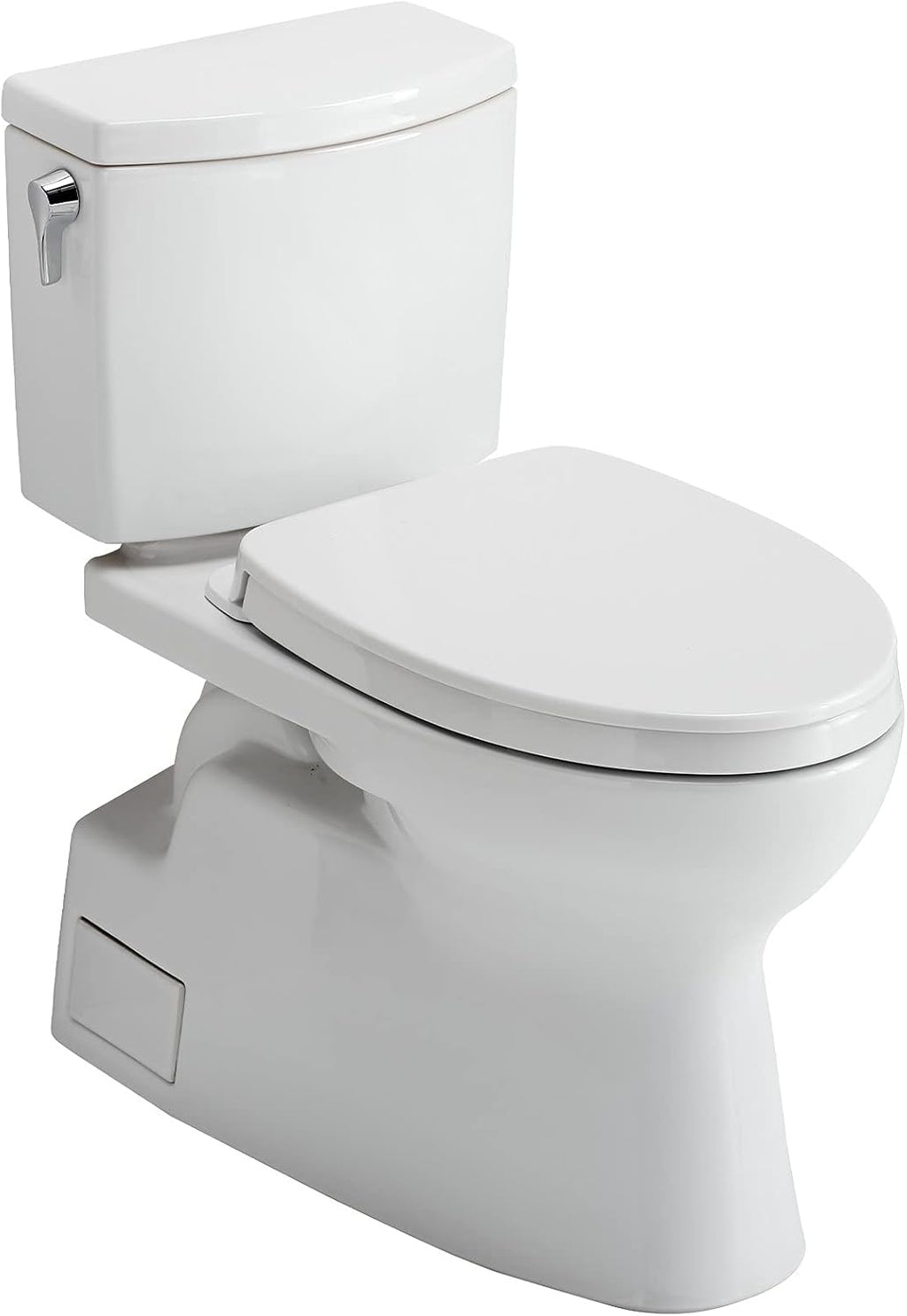 TOTO® Vespin® II 1G Two-Piece Elongated 1.0 GPF Universal Height Toilet with CEFIONTECT and SS124 SoftClose Seat, WASHLET+ Ready, Cotton White - MS474124CUFG#01