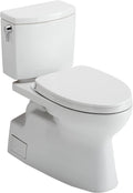 TOTO® Vespin® II 1G Two-Piece Elongated 1.0 GPF Universal Height Toilet with CEFIONTECT and SS124 SoftClose Seat, WASHLET+ Ready, Cotton White - MS474124CUFG#01