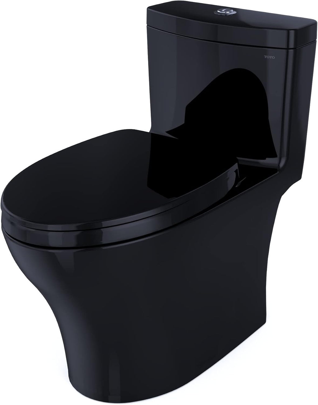 TOTO® Aquia® IV One-Piece Elongated Dual Flush 1.28 and 0.9 GPF Universal Height, WASHLET®+ Ready Toilet, Ebony- MS646124CEMFN#51