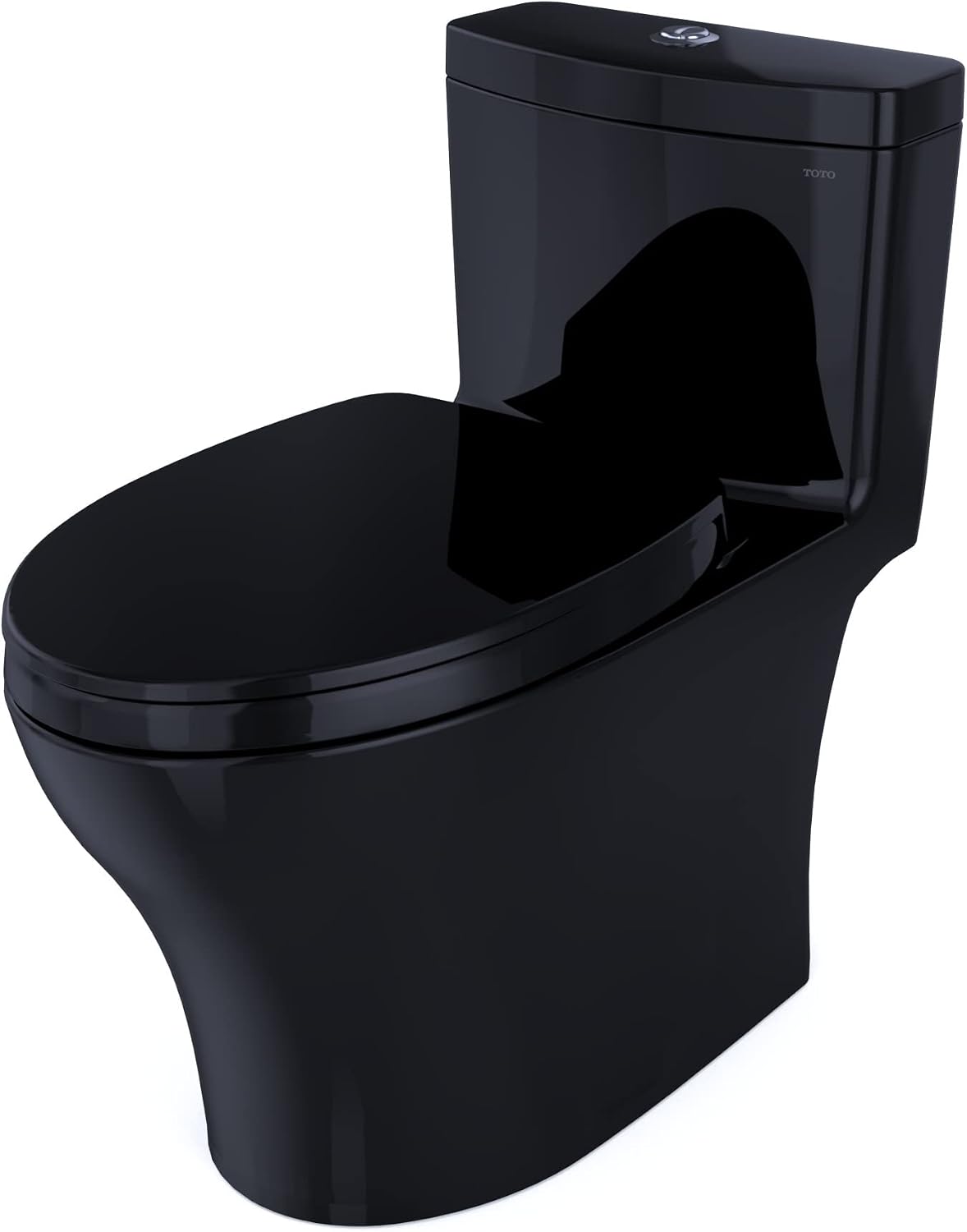 TOTO® Aquia® IV One-Piece Elongated Dual Flush 1.28 and 0.9 GPF Universal Height, WASHLET®+ Ready Toilet, Ebony- MS646124CEMFN#51