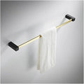 ZTBH Bathroom Hardware Sets Gold and Black Towel Hanger, Towel Holder, Paper Holder, Towel Ring, Tooth Brush Holder, Soap Dish Bathroom Hardware Towel Set (Color : Towel bar)
